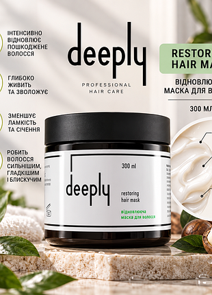 Відновлююча маска для волосся deeply restoring hair mask, 300ml