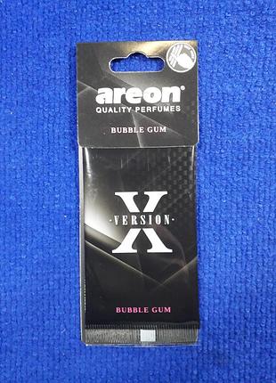 Ароматизатор автомобільний освіжувач повітря areon x-version бабл гам bubble картонна підвіска axv03