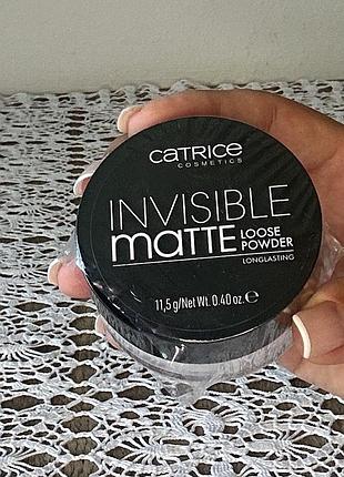 Розсипчаста матувальна пудра catrice invisible matte loose powder (001 universal)