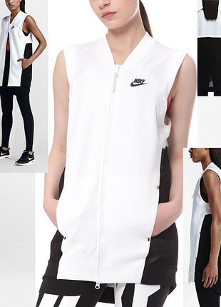 Удлиненная жилетка nike tech knit fleece безрукавка кофта олимпийка