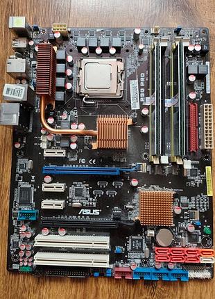 Материнська плата asus p5q pro + intel core 2 duo q9450 + 4 гб ddr2