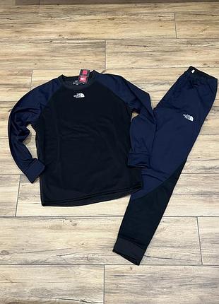 Термобілизна the north face чорна з синім xl