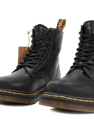 Сапоги зимние мужские мартинсы dr. martens 1460 black ❄️ хутро