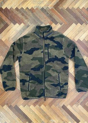 Куртка чоловіча h&m divided фліска шерпа камуфляжна woodland