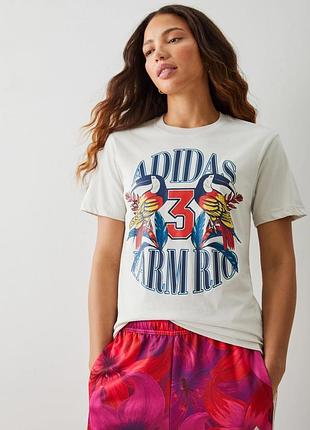 Футболка жіноча бавовняна adidas farm rio оригінал