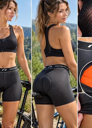 Жіночі велошорти protective p-underpant w eu 36 з 3d велопамперсом, дихаюча сітчаста тканина