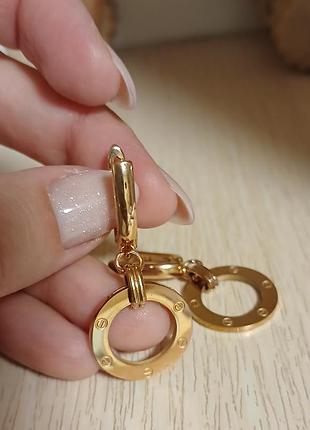 Сережки медичне золото