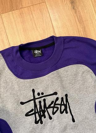 Оригінальний світшот stüssy reworked / patchwork crewneck 2
