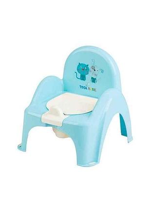 Горщик дитячий крісло блакитний пес і кіт (pk-007-101, light blue) тм tega