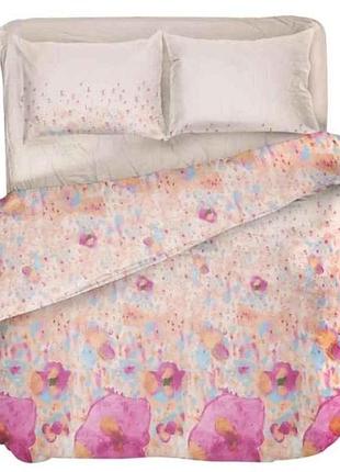 Комплект постельного белья 1,5-х сп (напечатанный, нав. 50*70 - 1шт) pink flower микрофибра тм daisy
