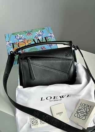 Сумка loewe paula's ibiza puzzle bag in classic calfskin black