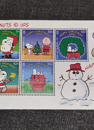 «happy christmas 2007». персонажи комикса «peanuts»