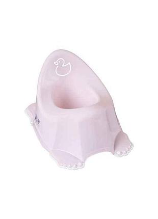Горщик дитячий світло-рожевий качечка музичний антиковз. (po-070-130, light pink) тм tega