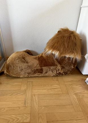 М'яка іграшка лев, коричневий, великий 3
