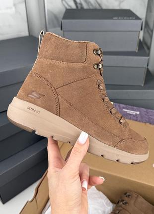Теплі якісні черевики skechers serene dream