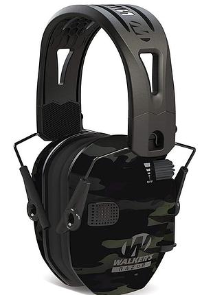 Навушники активні стрільцеві walkers razor tacti-grip black multicam