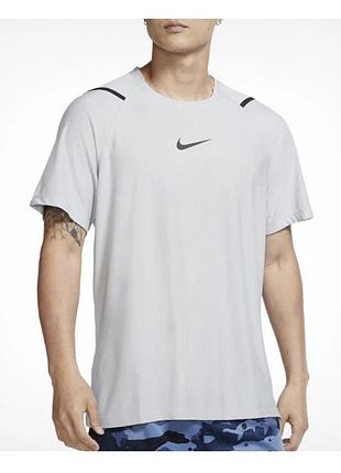 Спортивна футболка nike pro menstraining top shirt sports gym grey