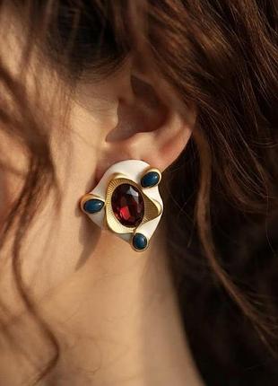 Сережки ефектні нержавіюча сталь stainless steel