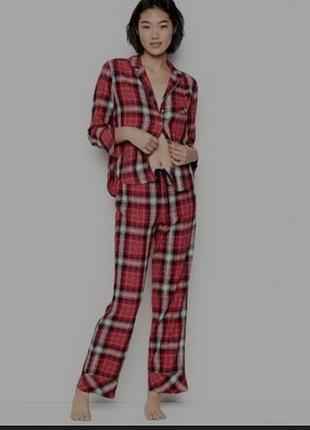 Пижама victorias secret cherry red flannel