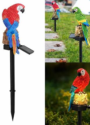 Ліхтар садовий solar parrot / світильник для саду папуга на сонячній батареї