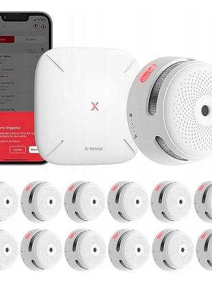 Система пожежної безпеки x-sense fs121, базова станція + 12 датчиків диму