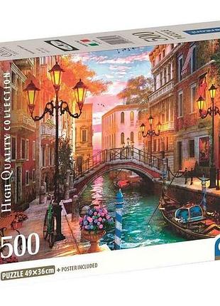 Пазли 500ел. коллекция высокого качества прогулка на гандолах, венеция тм clementoni