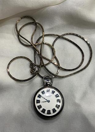 ✨ серебряные винтажные часы кулон pallas para серебро 835, нижняя 1970и 🇩🇪⏳