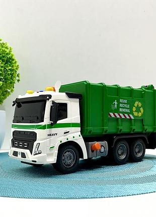Машинка стройтехника мусоровоз инерция (a1110-3-13) 2 цвета звук, свет