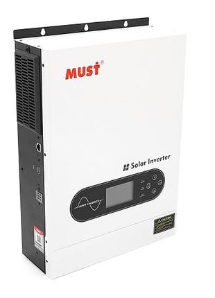 Гібридний інвертор must pv18-4024eco 4000w 24v, mppt 100a 60-360v, pv 4000w, wi-fi