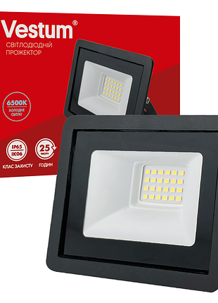 Світлодіодний прожектор vestum 20w 6500k 180-260v ip65 1-vs-3014