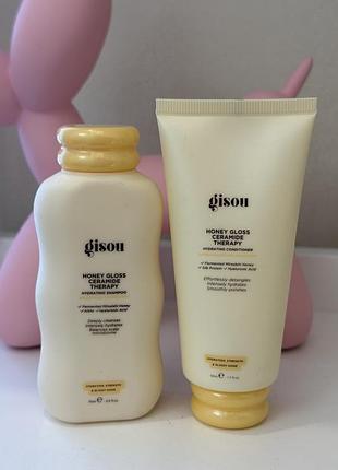 Gisou honey gloss ceramide therapy шампунь та кондиціонер
