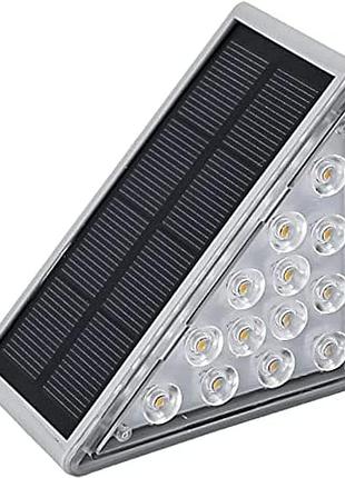 Садовый солнечный светильник для лестниц, 8 led, 8×8×5,5 см,