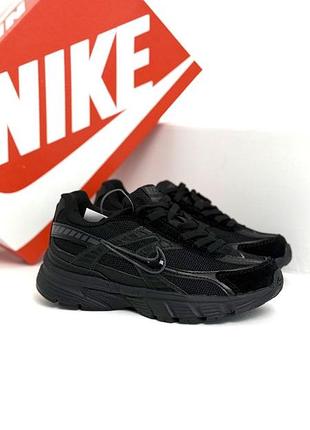 Утеплені зимові жіночі кросівки nike initiator winter termo black найк чорного кольору термо