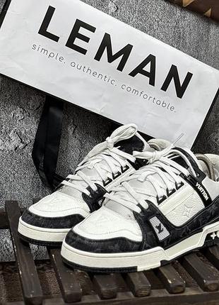 Кросівки чоловічі кеди louis vuitton lv trainer sneaker ramadan original білий 40 26 см