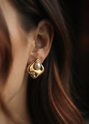 Нержавіюча сталь stainless steel сережки геометрія вставки