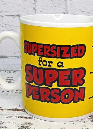 Кухоль гігант super person 15х12,5 см 1 л кераміка pck-4236