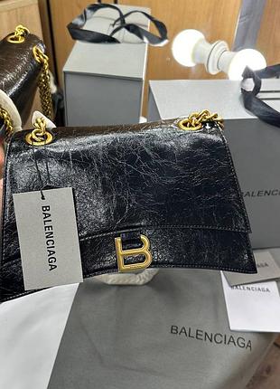 Лакована розкішна чорна сумочка в стилі balenciaga black / gold бренд шикарна жіноча лакова лакована сумка під рептилію