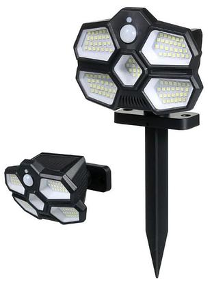 Уличный светильник solar induction lamp sh-580a led фонарь с солнечной панелью и датчиком движения