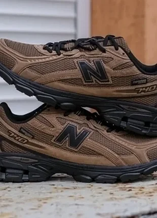 Кроссовки new balance 740 brown/black gore-tex (термоподкладка)
