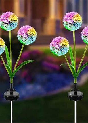Садовий ліхтар на сонячній батареї кульбаби dandelion garden lights