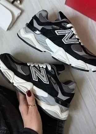 Кроссовки унисекс new balance 9060 black/grey cordura (термо)