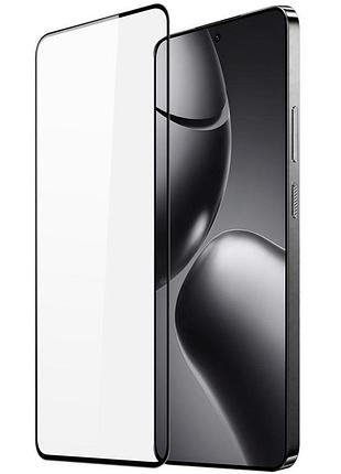 Захисне скло lux для xiaomi 14t pro повна проклейка чорний