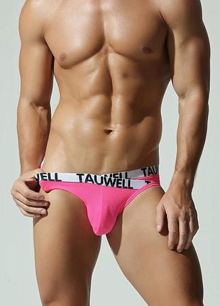 Сексуальные мужские брифы tauwell cross waist brief розовые