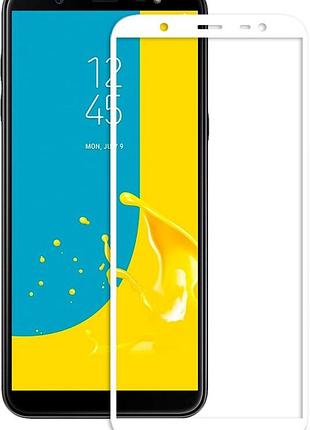 Захисне скло full glue для телефона samsung galaxy j8 2018 sm-j810f білий / white 0.33 мм