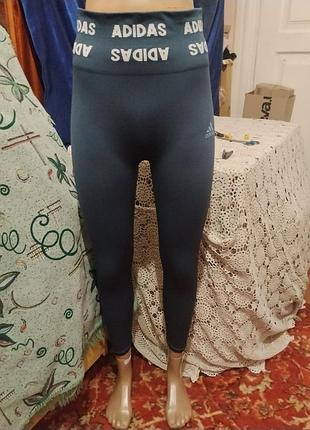Спортивные синие лосины