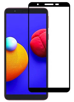 Захисне скло full glue для телефону samsung galaxy m01 core чoрний / black 0.33 мм