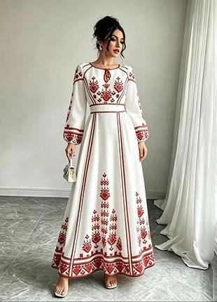 Платье праздничное, женское, длинное, хl, длинный рукав