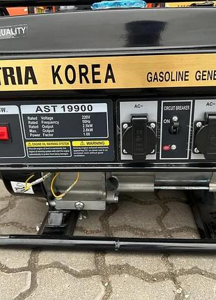 Бензиновый генератор korea asitra, медная обмотка, 3квт