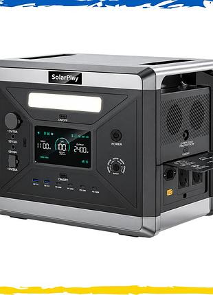Портативная зарядная станция solarplay q2501 2400 вт, 2160 вт·ч, lifepo4, пик 4800 вт