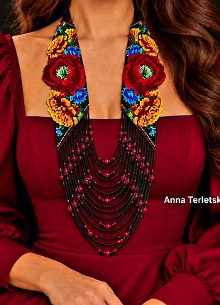 Кольє і намиста для жінок anna terletskа бісеру різнокольоровий.